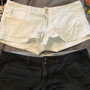 Black and white shorts